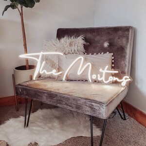 Wedding Neon Sign - Wedding Neon Rentals - Couples Name Sign - Custom Neon Sign - Name Neon Sign - Last Name Neon Sign - Wedding Name Sign