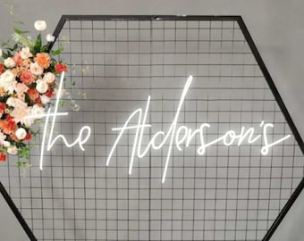 Wedding Neon Sign - Couples Name Sign - Custom Neon Sign - Livingroom Neon Signs - Names Neon Sign - Last Name Neon Sign - Wedding Name Sign