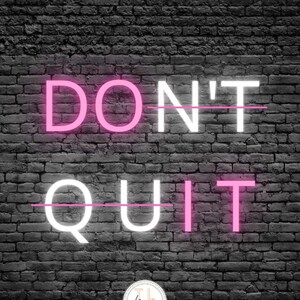 Custom Neon Sign | Don't Quit Neon Sign | Pink Neon Sign | Initials Neon Sign | 'Til Death Neon Sign | Neon Sign Bedroom-Light Up Name Sign