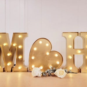 WHITE Wedding Marquee Letters Personalized Light Letters Light Up Letter Marquee Sign Etsy Wedding Gift Table Light Up Name Sign image 5