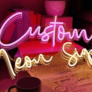 Wedding Neon Sign Deposit Custom Neon Name Sign Last Name Neon Sign Neon Light Room Decor Aesthetic Battery Gift Wall Decor image 1