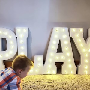 WHITE Large Wedding Marquee Light | Light Up Letter | Giant Light Up Letter/ Marquee Sign/ Etsy Wedding Sign/ Marquee Letter/21&quot; Large Light