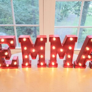 JOY Metal Marquee Light/Christmas Light Up Letters/Light Up Letter/Marquee Sign/Etsy Wedding Sign/ Marquee Letter/Table Light Up Name Sign image 5