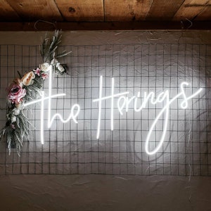Wedding Neon Sign - Couples Name Sign - Wedding Neon Rentals - Custom Neon Sign - Name Neon Sign - Last Name Neon Sign - Wedding Name Sign
