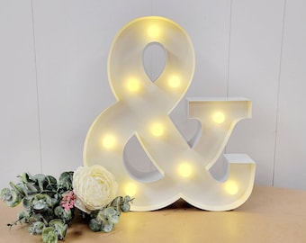 WHITE 12" Wedding Marquee Letter Light | Light Up | Light Up Number/ Marquee Sign/Etsy Table Sign/Marquee Letter /Large Light Up Bar Sign