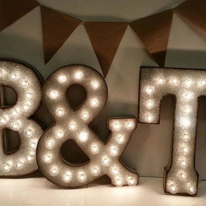 GOLD Large Wedding Marquee Light Light Up Letter Giant Light Up Letter/ LED Marquee Sign/ Etsy Wedding Sign/Marquee Letter/21 Light image 2