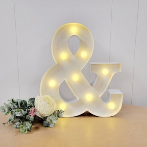 WHITE Wedding Marquee Letters Personalized Light Letters Light Up Letter Marquee Sign Etsy Wedding Gift Table Light Up Name Sign image 2