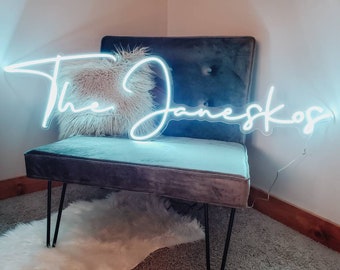 Wedding Neon Sign - Couples Name Sign - Custom Neon Sign - Livingroom Neon Signs - Names Neon Sign - Last Name Neon Sign - Wedding Name Sign