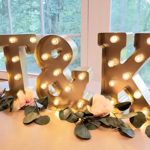 WHITE Wedding Marquee Letters Personalized Light Letters Light Up Letter Marquee Sign Valentines Gift Table Light Up Name Sign afbeelding 3