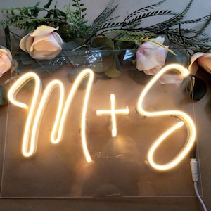 Initial Neon Sign Light | Custom Neon Sign | Mr and Mrs | Neon Wedding Bar Sign | Neon Sign Bedroom | Light Up Name Sign-Neon Letter Sign