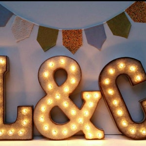 GOLD Large Wedding Marquee Light Light Up Letter Giant Light Up Letter/ LED Marquee Sign/ Etsy Wedding Sign/Marquee Letter/21 Light image 6