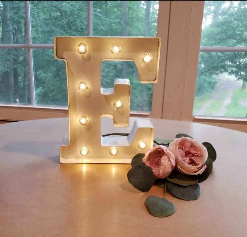 GOLD Wedding Marquee Letters Personalized Light Letters Light Up Letter Marquee Sign Etsy Wedding Gift Table Light Up Name Sign image 7