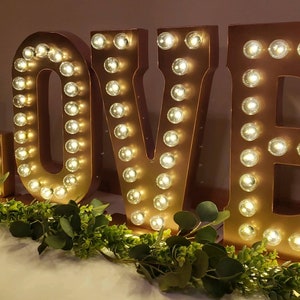 GOLD Large Wedding Marquee Light Light Up Letter Giant Light Up Letter/ LED Marquee Sign/ Etsy Wedding Sign/Marquee Letter/21 Light image 8