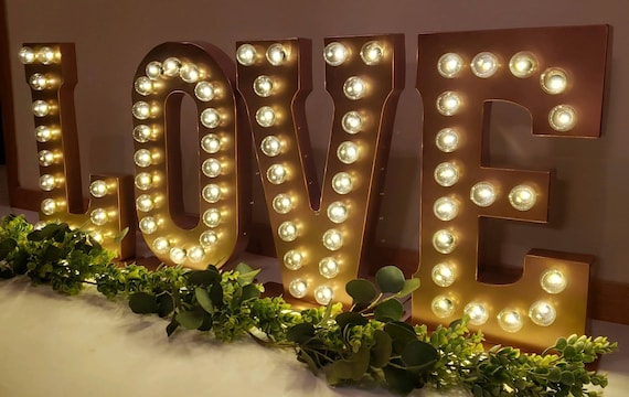 Light up marquee on sale letters