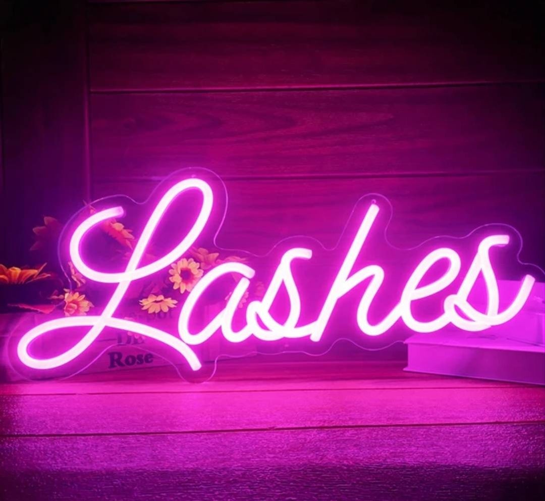 Esthetician Lash Decor All You Need is Lashes Salon Decor LED Logo Sign