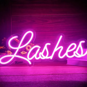Kosmetikerin Wimpern Dekor | Alles, was Sie brauchen, sind Wimpern | Salon Dekor | LED Logo Schild | Benutzerdefinierte Leuchtreklame | Geschäft Beschilderung | Kosmetikerin Geschenke