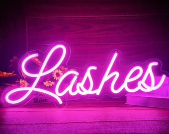 Esthetician Lash Decor | All You Need is Lashes | Salon Decor | LED Logo Sign | Custom Neon Sign | Business Signage | Esthetician Gifts