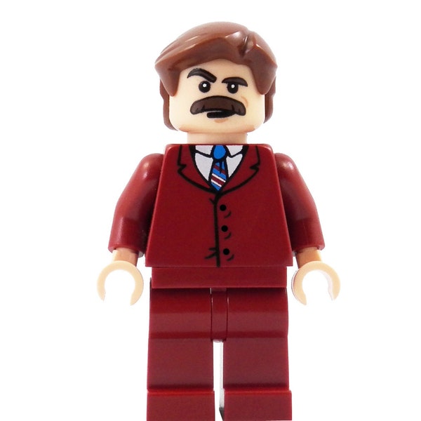 70's News Anchor (Anchorman) - miniBIGS Custom Figure made from Genuine LEGO Minifigure Elements