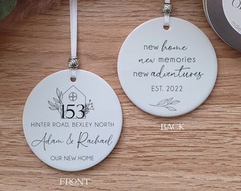 Personalised New Home Ornament, Ceramic Ornament, Family Home, Housewarming Gift, Our First Home Decoration, Keepsake.