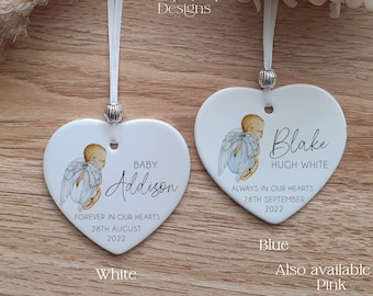 Personalised Memorial Ornament, Baby memorial ornament, Infant loss, Sympathy Gift, angel baby, Baby loss, Keepsake.