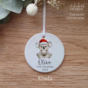 Christmas Australian Baby Koala, Ceramic Ornament