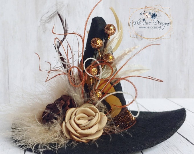 Mini Witch Hat Fascinator Headband Autumn Fall Harvest - Etsy