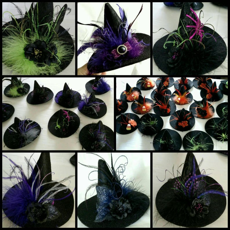 Mini Witch Hat Fascinator Choose Your Style Fall Harvest - Etsy