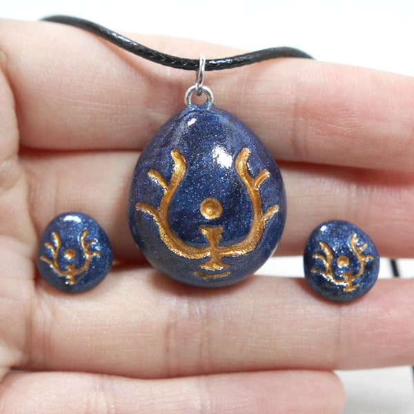 Di Sheeta amuleto Laputa levitazione pietra Polymer Clay Collana e orecchini
