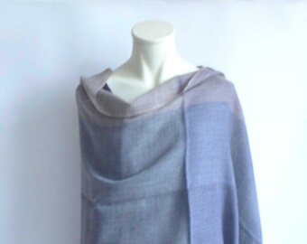 XXL light wool scarf stole scarf wool colorful gray brown gray blue