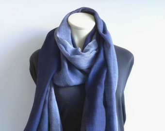 XXL light wool scarf stole scarf wool blue