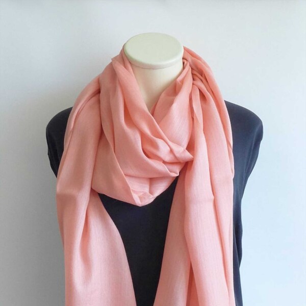 Wool&Silk XXL scarf stole light and cozy apricot