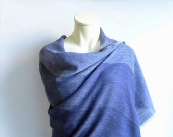 XXL light wool scarf stole scarf wool blue