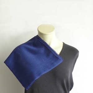 Wool&silk, light, soft stole,  extra large scarf, classic blue