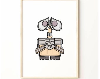Wall-E Print - Pixar Inspired Print - FRAME NOT INCLUDED