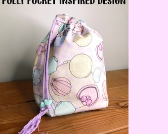Polly Pocket Inspired Dice Bag - Handmade Dice Bag - 90s