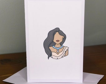 Pocahontas Greetings Card - Disney Inspired Card