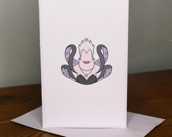 Sea Witch Greetings Card - Disney Inspired Card