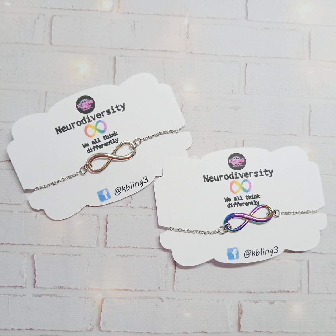 Neurodiversity Autism Acceptance Rainbow Infinity Symbol Bracelet Chain ...