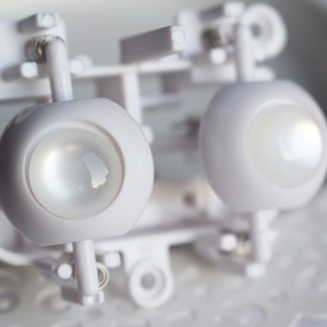 12mm resin &quot;eyechips&quot; white blind cabochon for Pullip or art toys