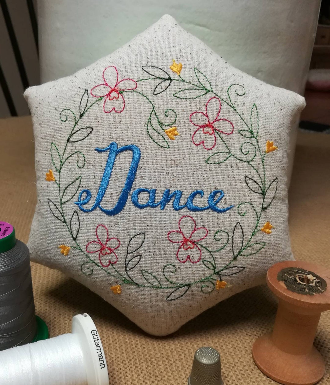 Large Size, Machine Embroidery Pin Cushion Etsy