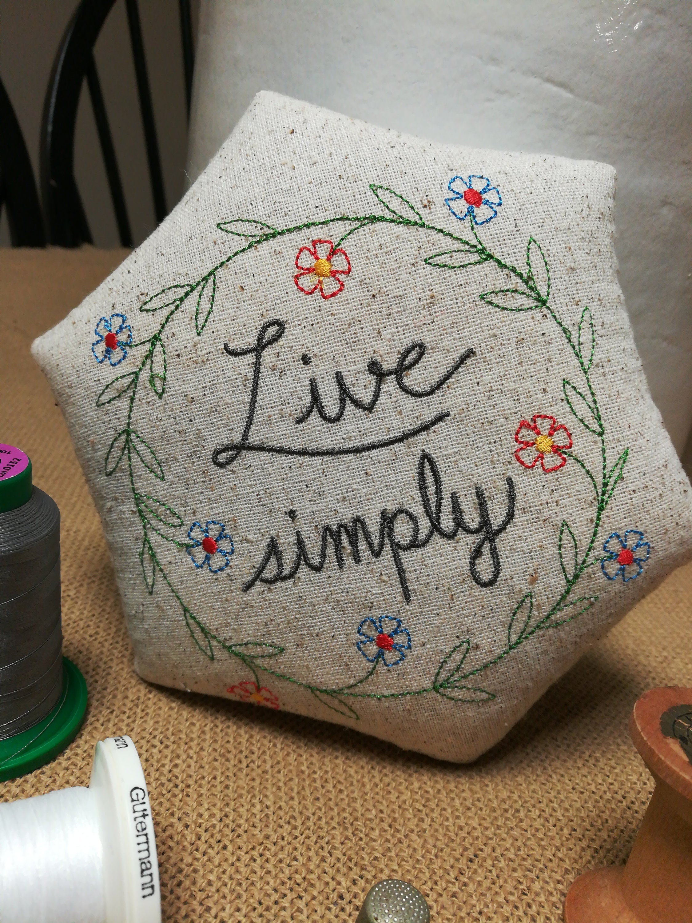 Large Size Machine Embroidery Pin Cushion Etsy