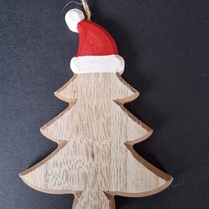 Sapin de Noël en bois à suspendre
