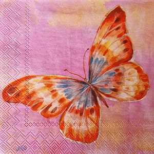 Set di 2 tovaglioli di carta - Papillon Pink