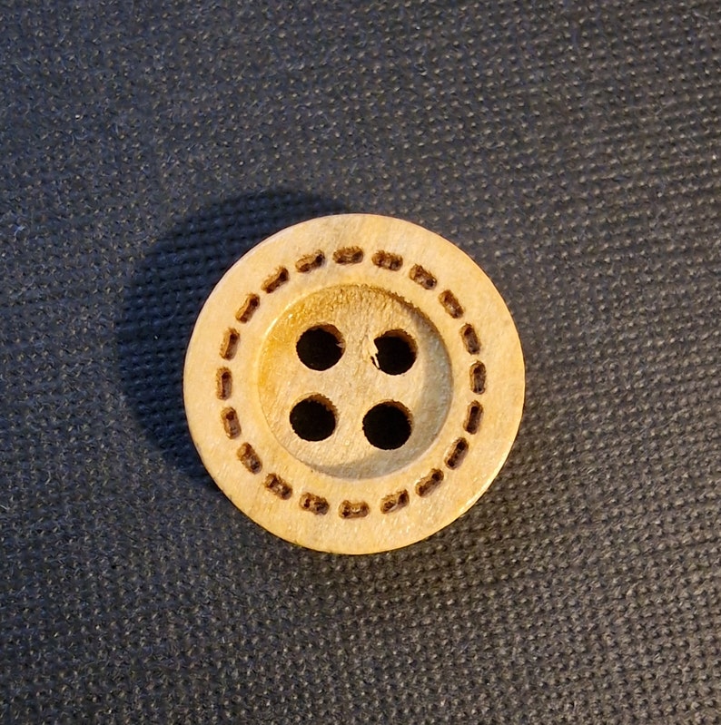 Set of 4 Vintage Wooden Buttons Etsy