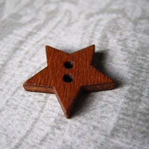 Lot de 4 boutons en bois en forme d'étoile image 5