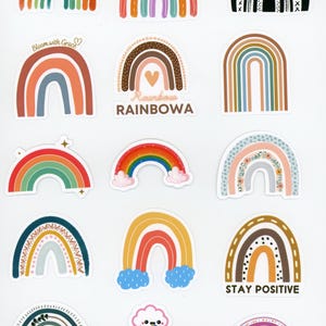 Lot de 20 stickers autocollants Arc en Ciel (Lot 2)