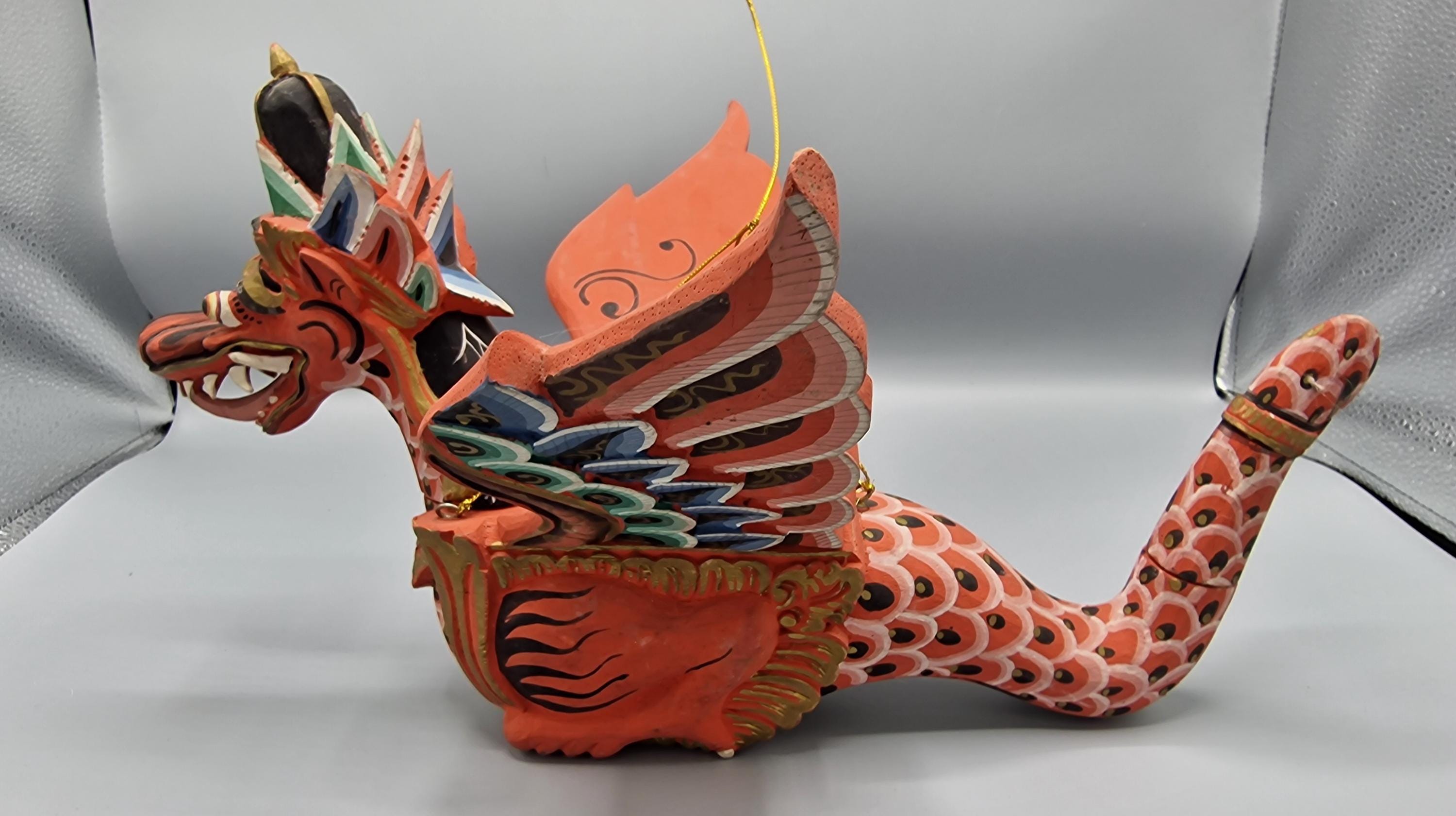 バリ島の彩色木製ドラゴン - 20世紀 - Etsy 日本