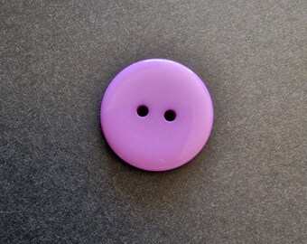 Set of 2 large round buttons purple 2 acrylic holes
