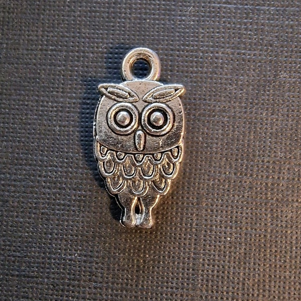 Lot de 2 breloques Hibou