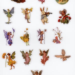 Lot de 16 stickers autocollants Fées Vintage (Lot 3)